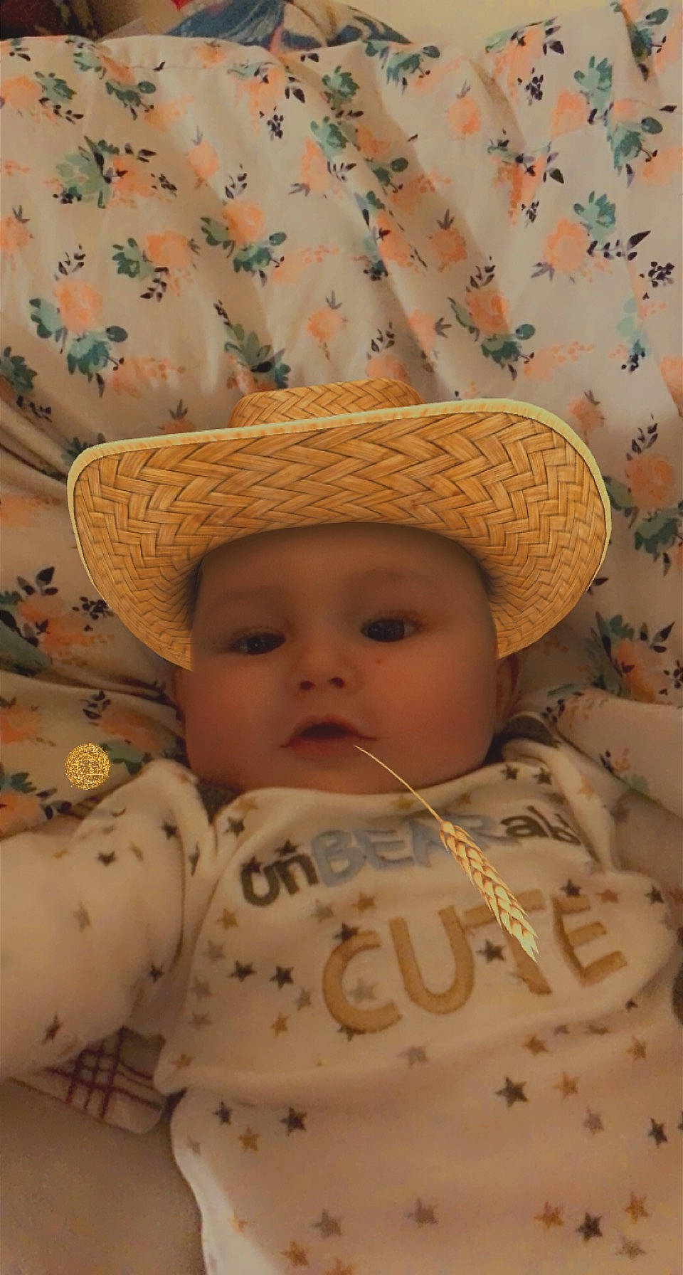 Leroy joined the competition — help win amazing prizes! baby, baby_sleeping, baby_toddler_clothing, child, comfort, costume_hat, cowboy_hat, eye, face, fashion_accessory, fedora, happy, hat, headgear, headwear, linens, lip, person, skin, sun_hat