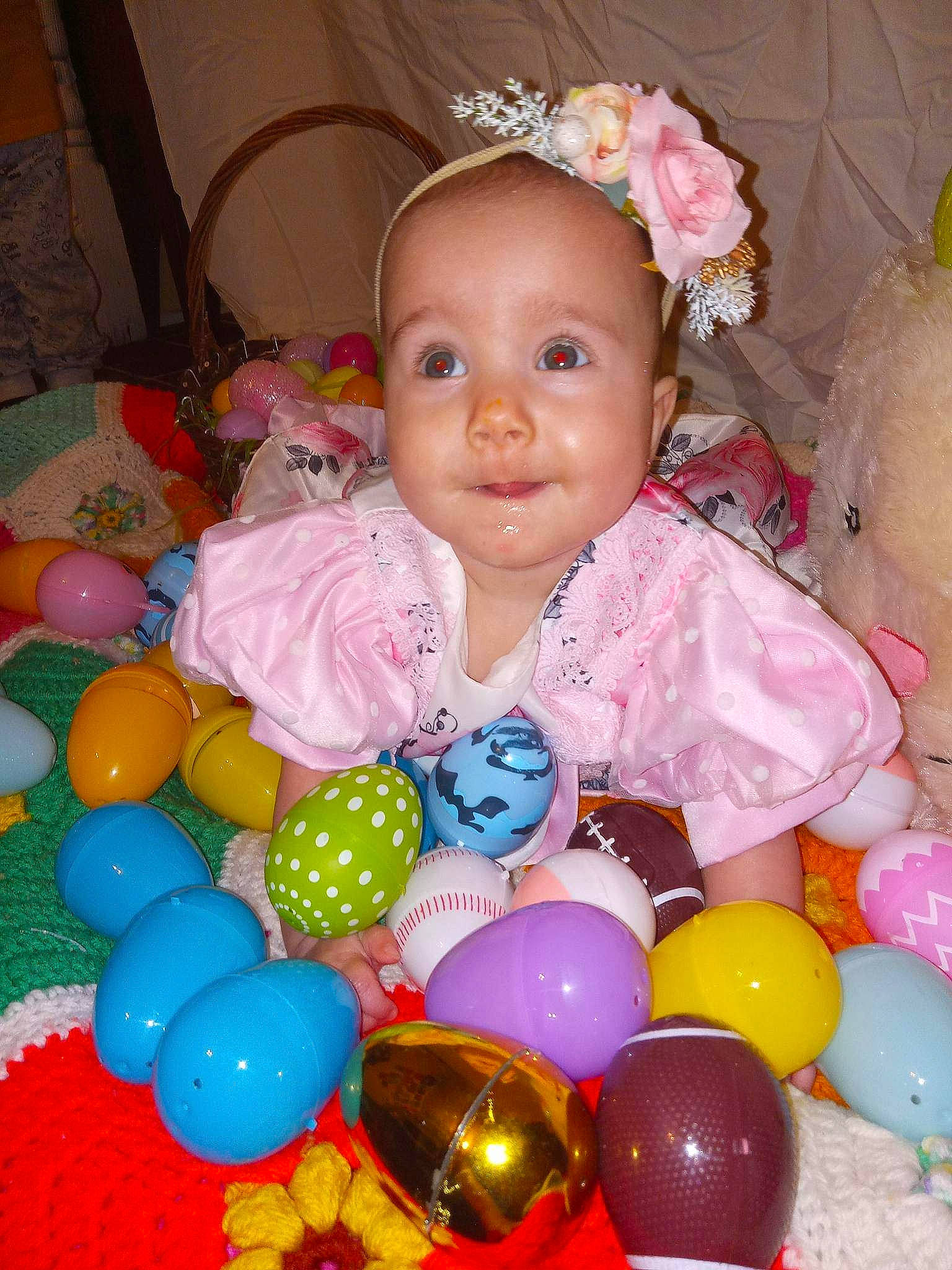 Brylnn is registered to the contest to win money with this photo: baby, baby_products, baby_toddler_clothing, baby_toys, ball_pit, balloon, cheek, child, event, eyelash, fun, happy, jewellery, party_supply, person, product, smile, sweetness, textile, toddler