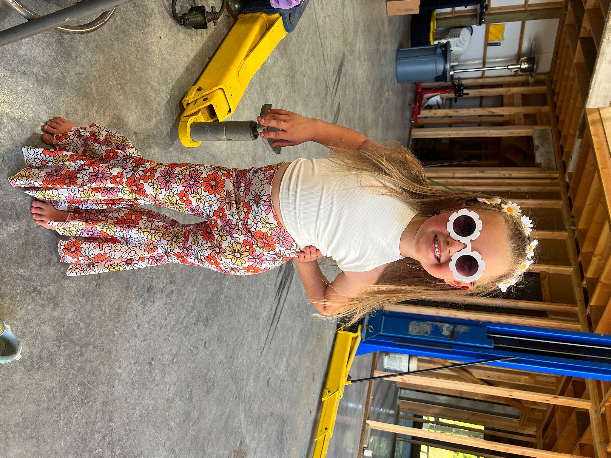 Mckinley joined the competition — help win amazing prizes! auto_part, child, engineering, flooring, fun, human_leg, joy, leisure, machine, metal, pattern, person, room, sidewalk, t_shirt, textile, thigh, wood