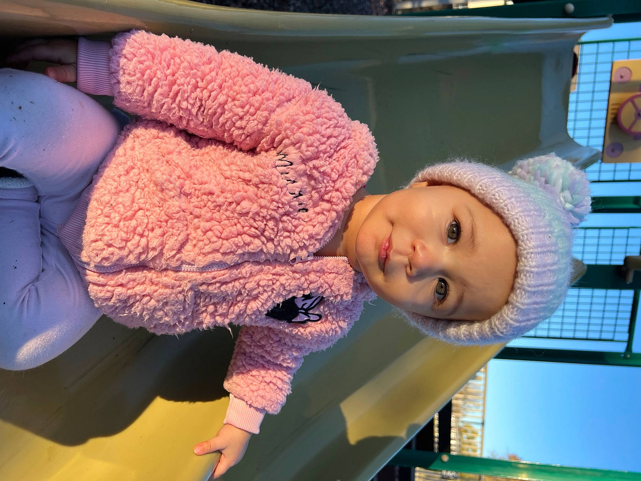 Cahlani joined the competition — help win amazing prizes! baby, child, comfort, fashion_accessory, fun, fur, gesture, glove, happy, hat, headwear, human_leg, leisure, nail, person, room, smile, thread, toddler, wool