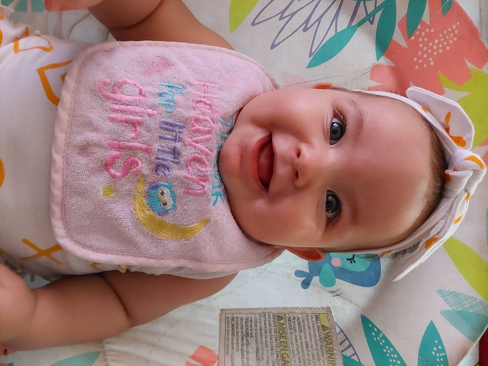 Jaylyn is registered to the contest to win money with this photo: baby, baby_toddler_clothing, cheek, chin, eye, eyebrow, eyelash, face, green, happy, hat, headgear, human, joy, lip, neck, nose, person, pink, skin