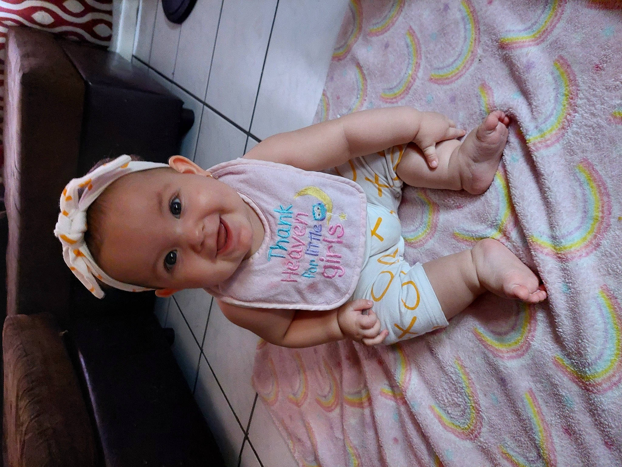 Jaylyn is registered to the contest to win money with this photo: abdomen, arm, baby, baby_toddler_clothing, cheek, chest, child, eye, hand, happy, hat, joy, lip, mouth, pattern, person, pink, skin, smile, toddler