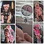 awake, baby, car_seat, child, clothing, cushion, cute, hat, headwear, indoor, infant, mirror, patterned_outfit, pink_bow, portrait, reflection, relaxing, resting, sleeping, toddler