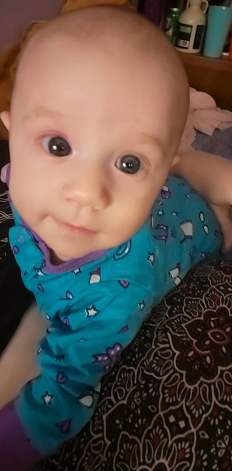 Leela is registered to the contest to win money with this photo: baby, baby_toddler_clothing, cheek, cool, eyebrow, eyelash, facial_expression, finger, fun, hairstyle, happy, iris, lip, mouth, neck, nose, person, pink, skin, sleeve