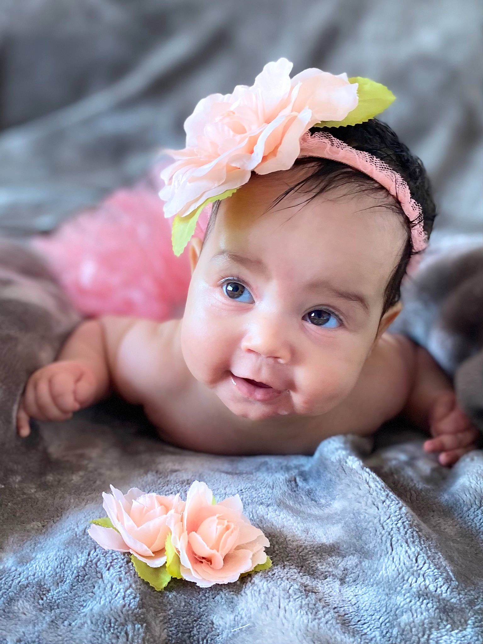 Anya joined the competition — help win amazing prizes! baby, baby_toddler_clothing, cap, cheek, child, face, flash_photography, flower, grass, hair_accessory, happy, headgear, headpiece, lip, people_in_nature, person, petal, pink, plant, skin