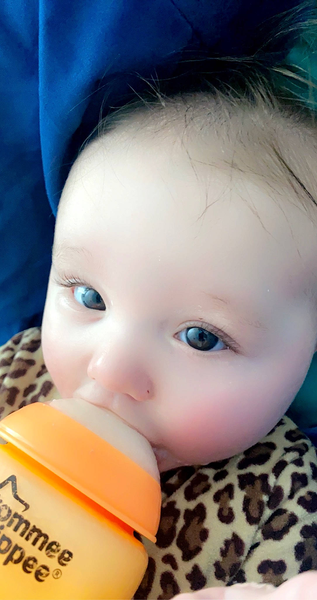 Hadlee joined the competition — help win amazing prizes! baby, baby_toddler_clothing, blue, cheek, chin, drinkware, eyebrow, eyelash, face, finger, forehead, head, iris, lip, mouth, nose, organ, person, skin, toddler