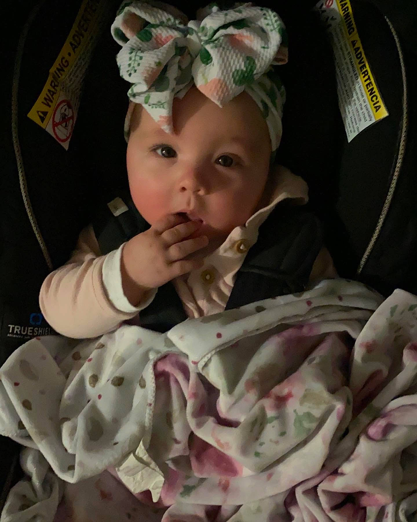 Hadlee is registered to the contest to win money with this photo: baby, baby_toddler_clothing, cap, cheek, child, chin, event, eye, eyelash, fashion_accessory, headgear, headpiece, headwear, human_body, iris, lip, person, petal, pink, skin