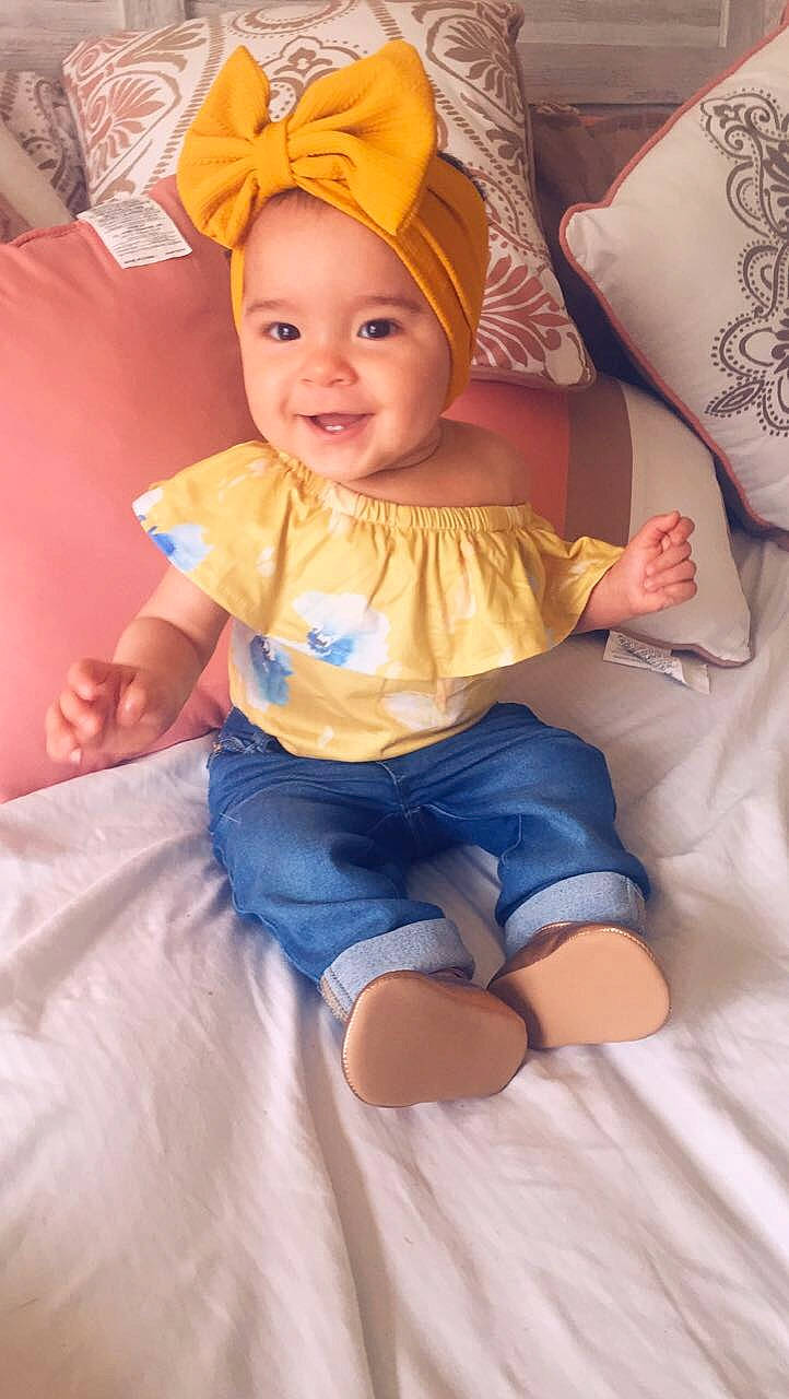 Ellyana joined the competition — help win amazing prizes! baby, child, joy, person, skin, smile, toddler, yellow