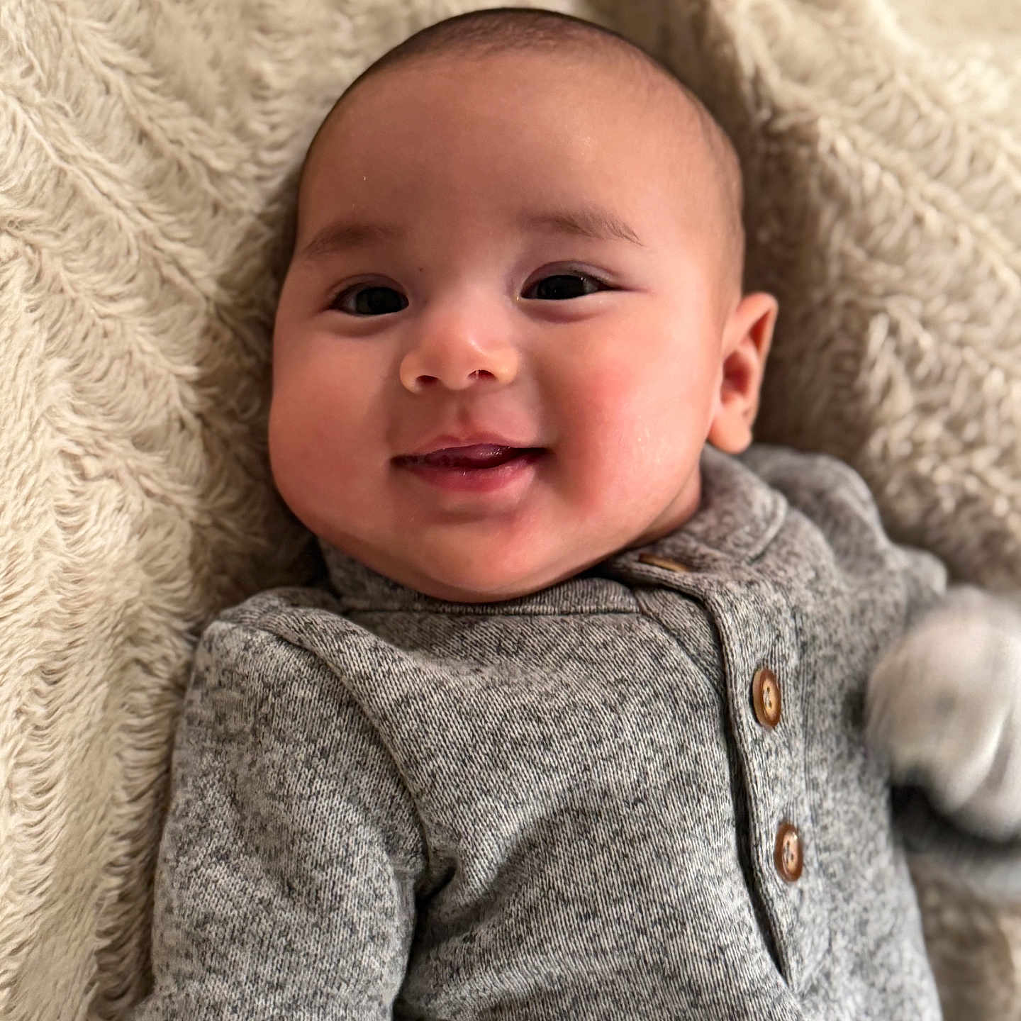 Leonardo joined the competition — help win amazing prizes! baby, babylaughing, clothing, coat, face, happy, head, hoodie, knitwear, laughing, longsleeve, newborn, person, photography, portrait, sleeve, smile, sweater, sweatshirt