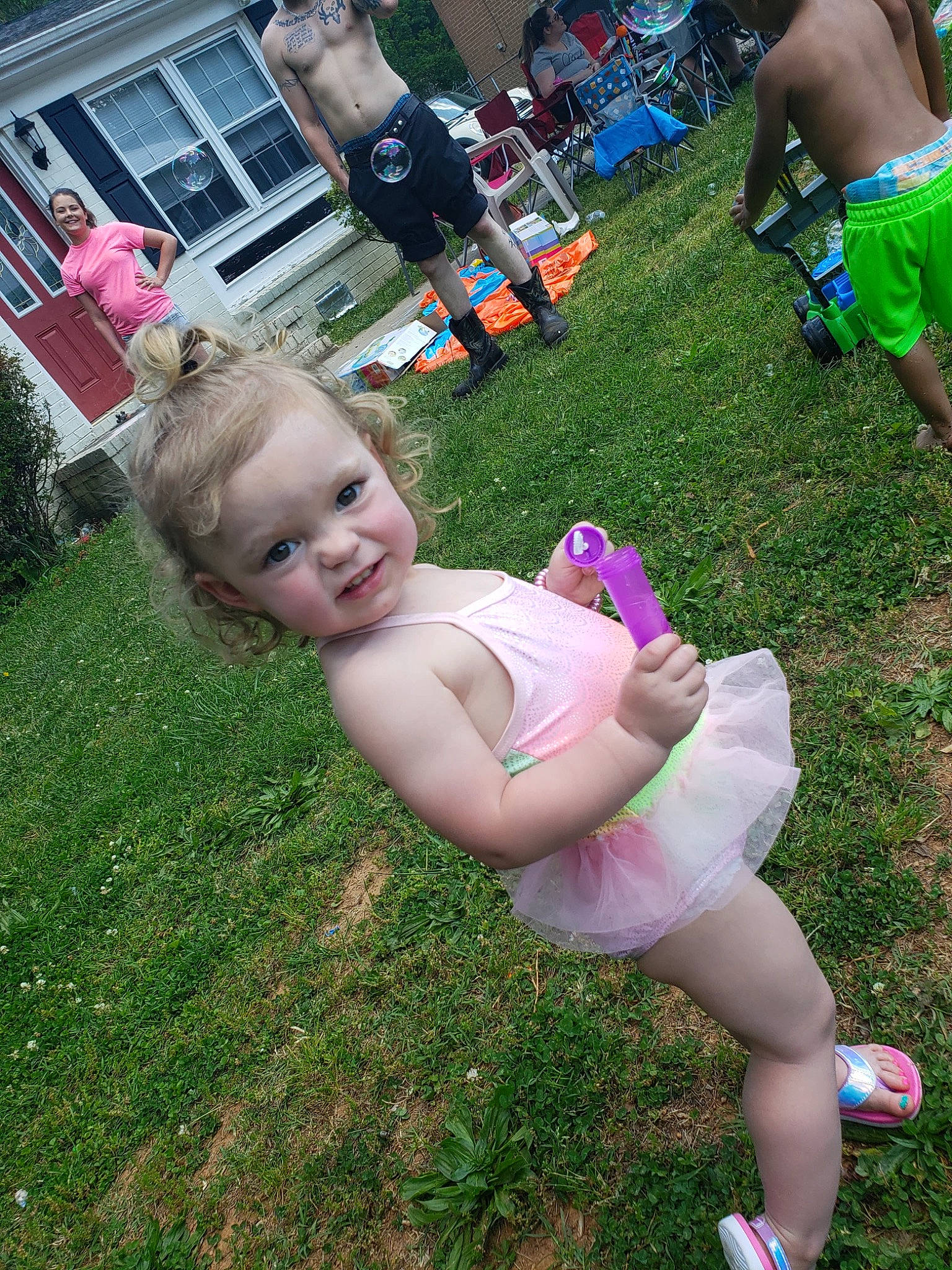 Johanna joined the competition — help win amazing prizes! child, fun, grass, joy, lawn, person, plant, play, summer, toddler