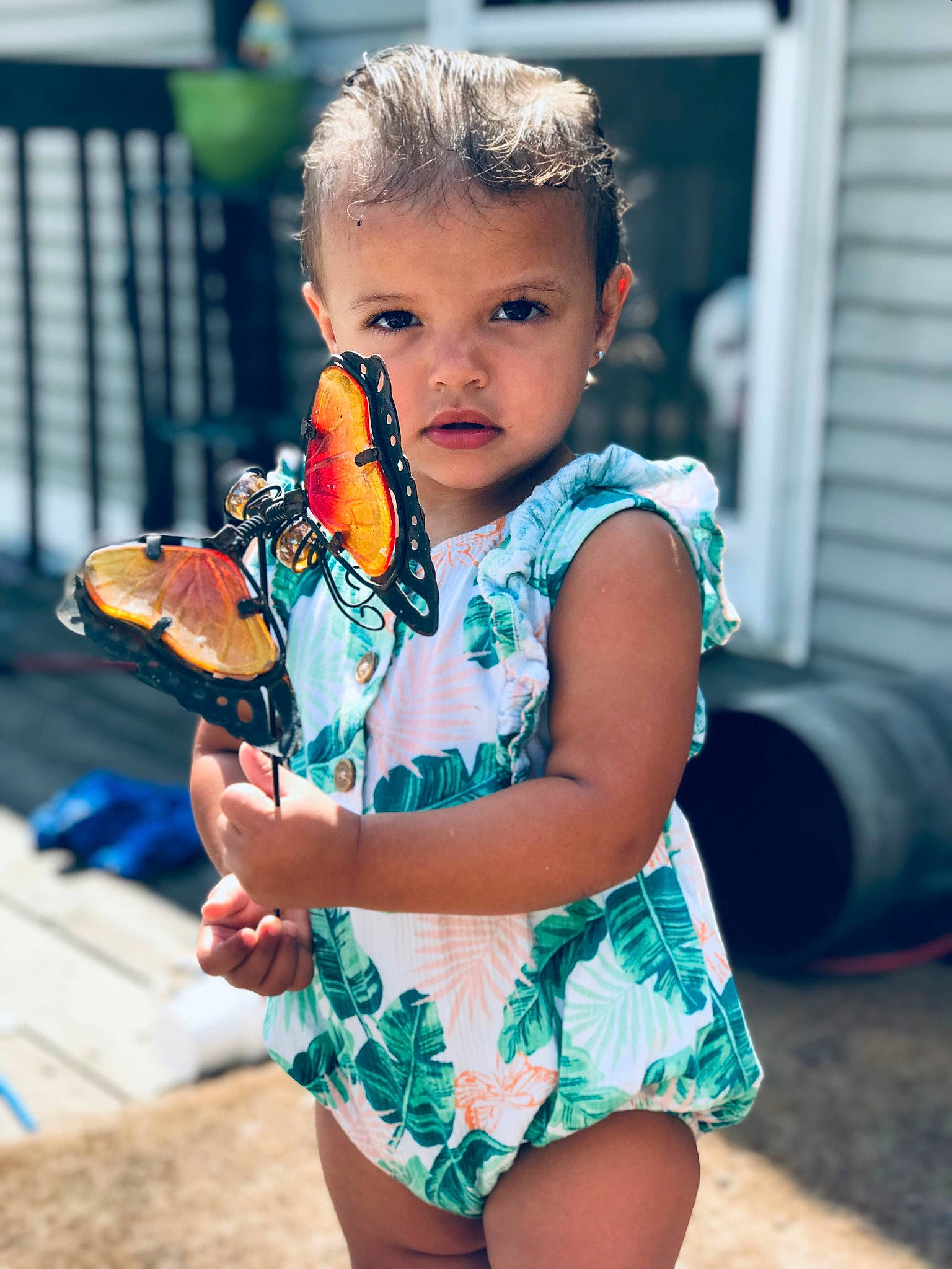 Aliza joined the competition — help win amazing prizes! arthropod, azure, baby_toddler_clothing, beauty, butterfly, child, electric_blue, event, eye, fashion_design, fun, hairstyle, happy, insect, moths_and_butterflies, pattern, person, pollinator, summer, thigh