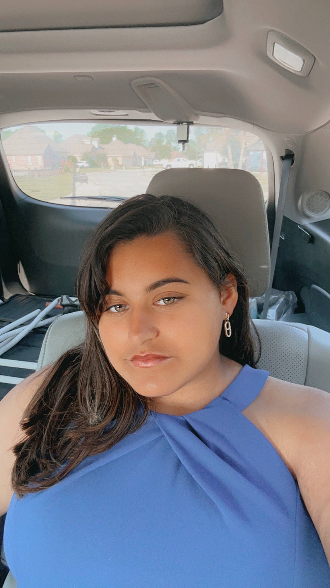 Aryana is registered to the contest to win money with this photo: auto_part, automotive_design, automotive_exterior, automotive_lighting, black_hair, comfort, electric_blue, eyebrow, eyelash, fashion_design, head_restraint, hood, long_hair, luxury_vehicle, makeover, motor_vehicle, person, personal_luxury_car, sleeve, vehicle_door