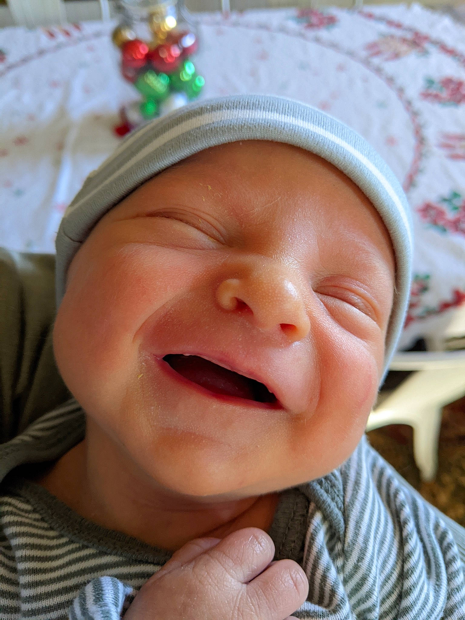 Dezmond joined the competition — help win amazing prizes! baby, baby_toddler_clothing, cheek, chin, eye, eyebrow, eyelash, finger, gesture, happy, hat, headwear, iris, lip, mouth, nose, person, pink, skin, smile
