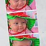 Octavia joined the competition — help win amazing prizes! baby, child, hat, red_hat, green_hat, smile, sleepy, portrait, closeup, pink_background, cute, infant, photostrip, happy, face, headwear, apparel, adorable, expression, skin