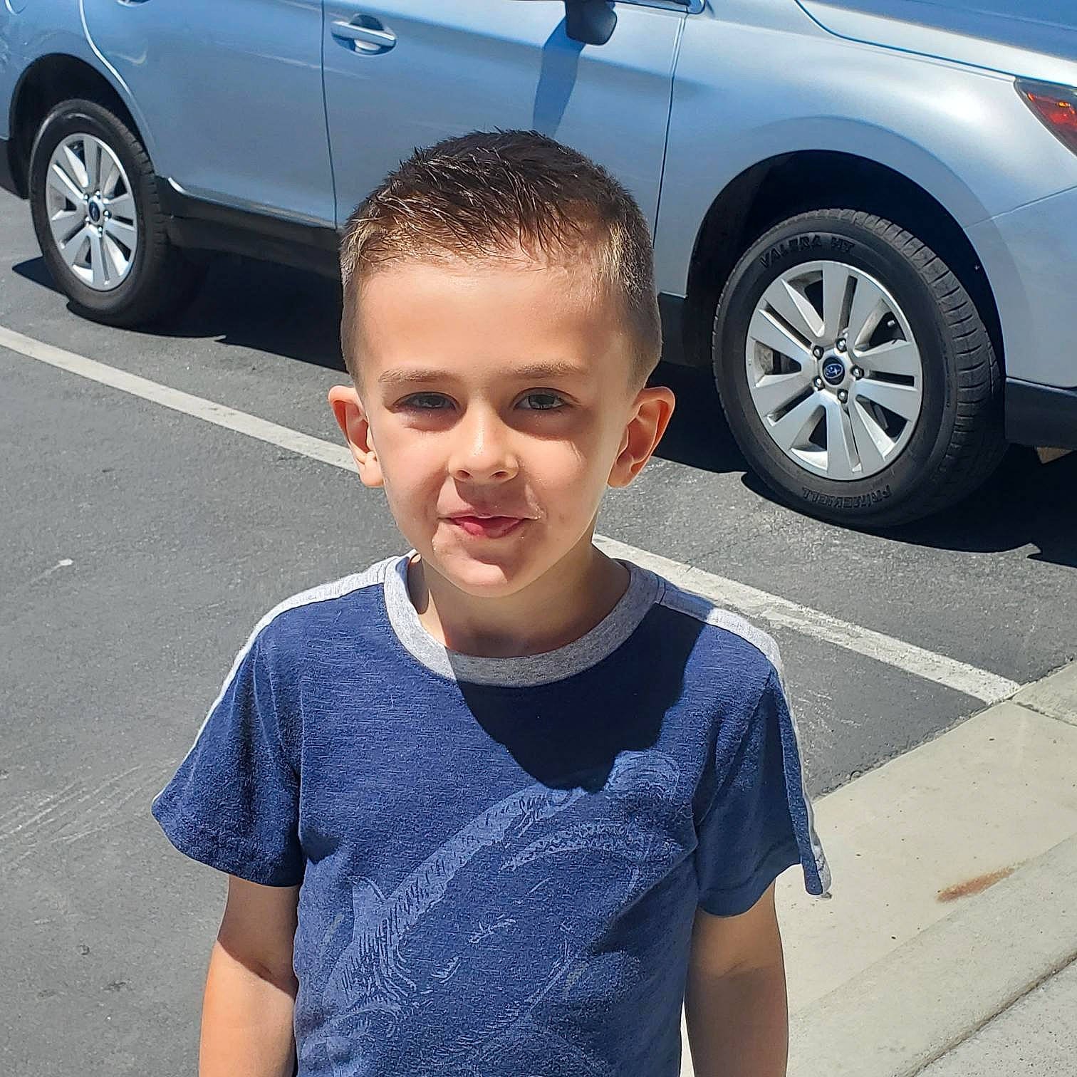 Benett joined the competition — help win amazing prizes! alloy_wheel, asphalt, automotive_design, automotive_exterior, automotive_lighting, automotive_tire, black, blue, car, joy, land_vehicle, motor_vehicle, person, photograph, product, standing, street_fashion, tire, vehicle, vehicle_door