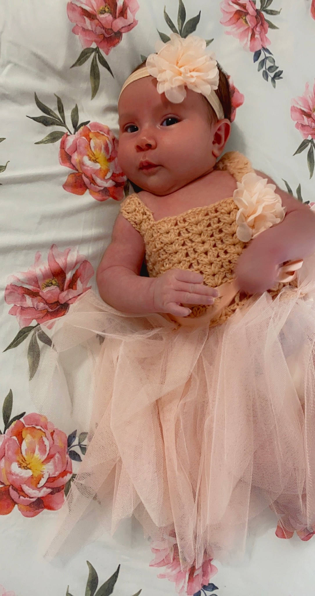 Ilia joined the competition — help win amazing prizes! baby, baby_toddler_clothing, beauty, bridal_accessory, child, dress, embellishment, flower, happy, headgear, headpiece, headwear, iris, jewellery, peach, person, petal, pink, product, skin