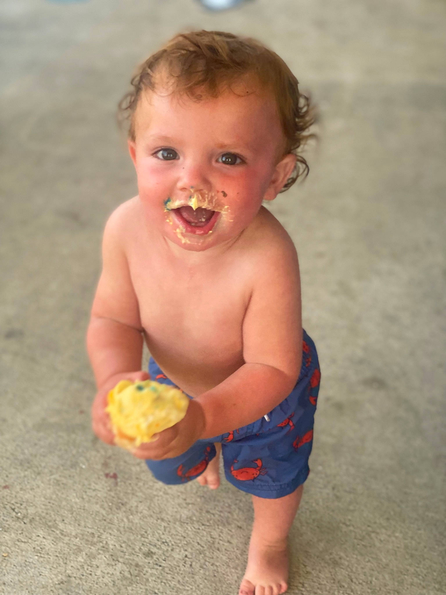 Barrett joined the competition — help win amazing prizes! arm, baby, bathing, cheek, chest, facial_expression, finger, fun, happy, head, human_body, mouth, nose, person, skin, smile, thumb, toddler, toy, trunk