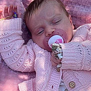 Jazmyn joined the competition — help win amazing prizes! accessories, baby, blanket, bodypart, clothing, coat, earring, face, finger, hand, head, jacket, jewelry, knitwear, person, photography, portrait, purple, ring, sweater