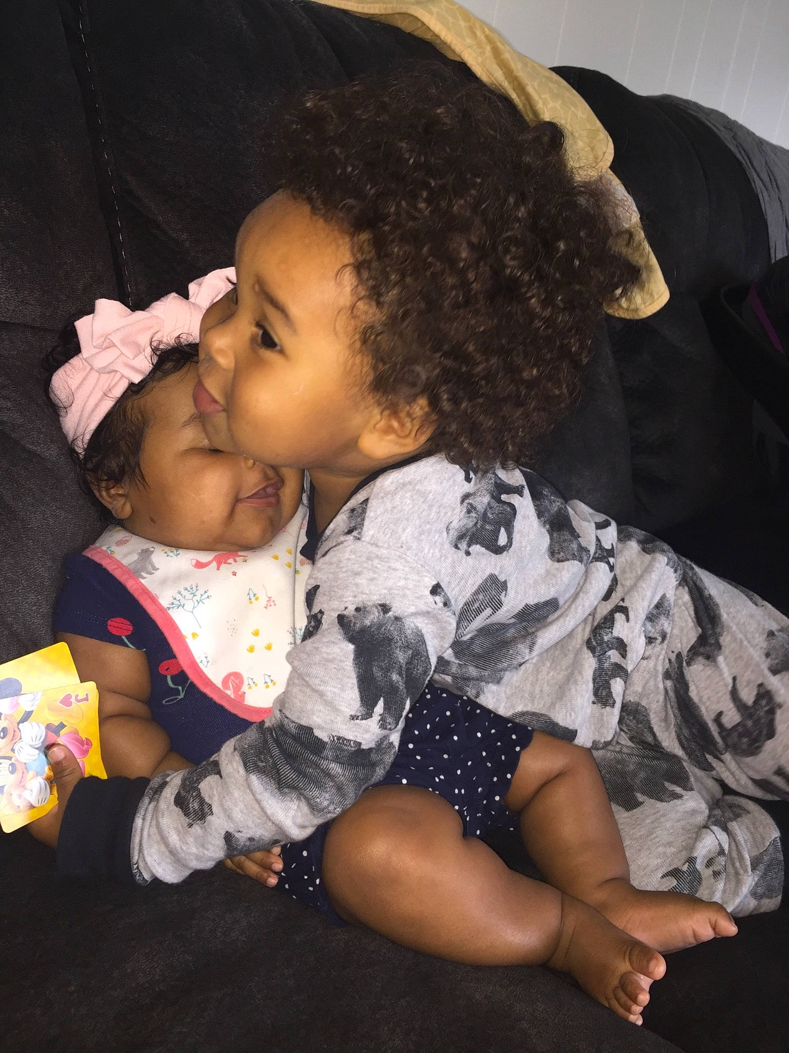 Donovan joined the competition — help win amazing prizes! baby, black_hair, cheek, child, hug, interaction, person, skin, toddler