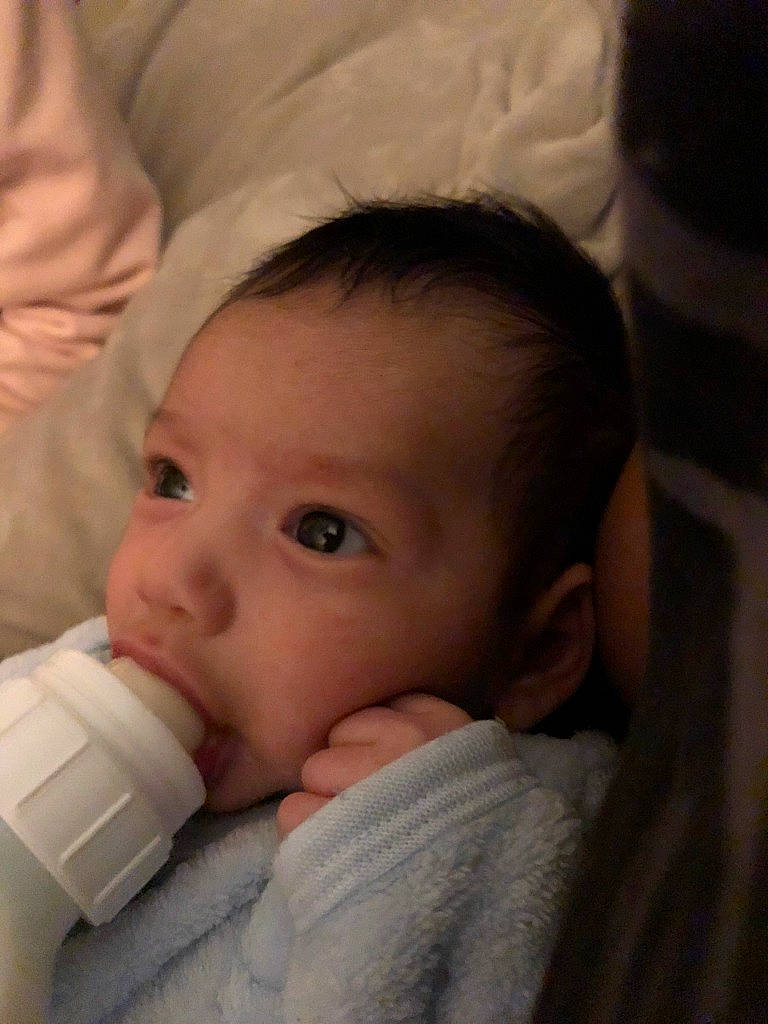 Jesus Estevan joined the competition — help win amazing prizes! baby, baby_toddler_clothing, cheek, comfort, drinkware, ear, eye, eyebrow, eyelash, face, finger, hand, head, iris, lip, mouth, nose, person, skin, thumb