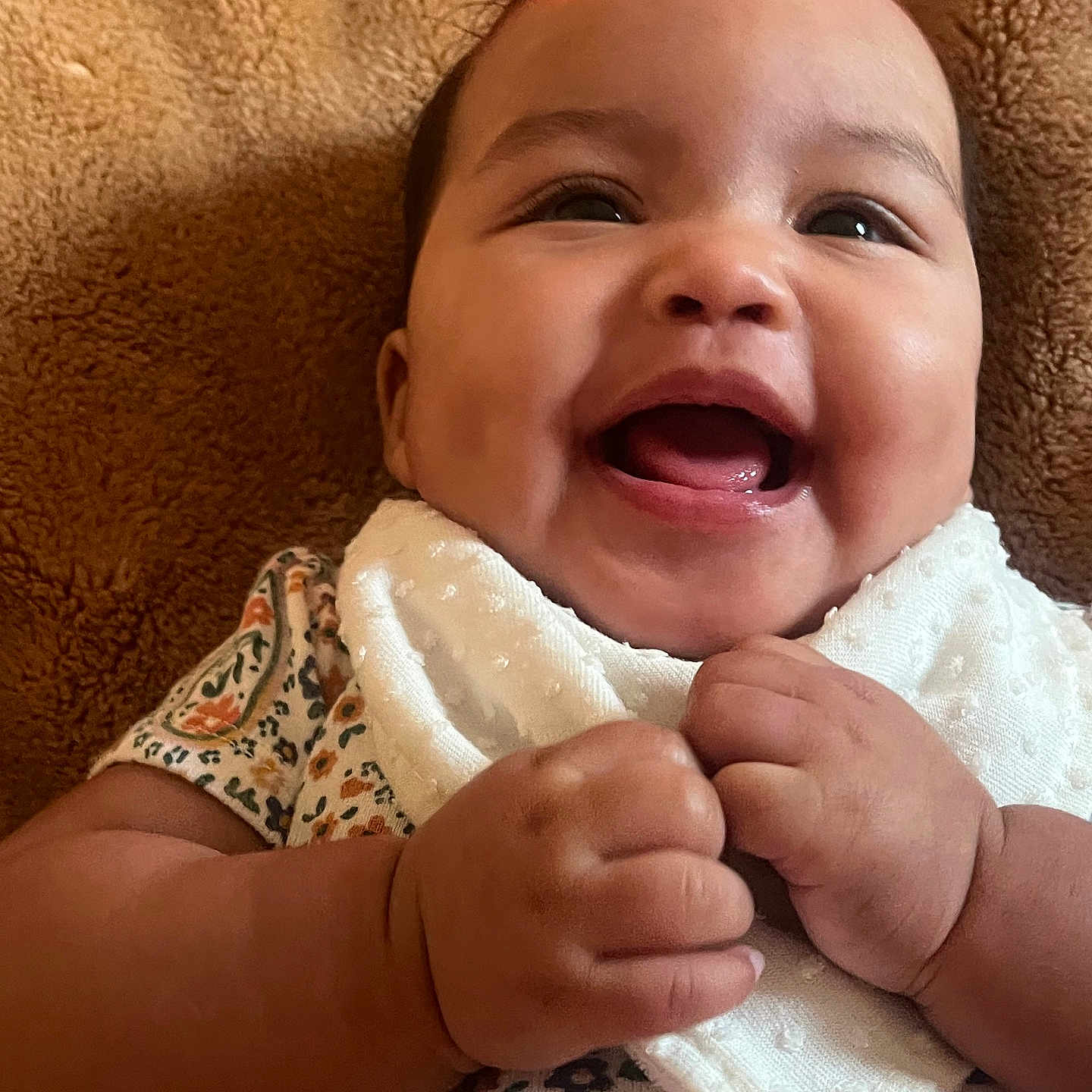 Ivyann is registered to the contest to win money with this photo: baby, babylaughing, bodypart, face, finger, hand, happy, head, laughing, newborn, person, photography, portrait, smile