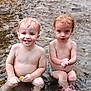Jesse is registered to the contest to win money with this photo: bare_chest, child, cute, fun, happy, nature, outdoor, person, play, river, sitting, skin, smiling, splash, summer, toddler, two_people, water, wet, young