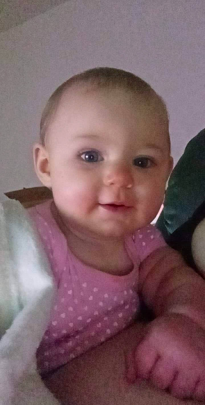 Addisyn joined the competition — help win amazing prizes! baby, baby_toddler_clothing, cheek, chest, ear, eye, eyebrow, finger, gesture, happy, human_body, iris, lip, neck, nose, person, pink, skin, sleeve, smile