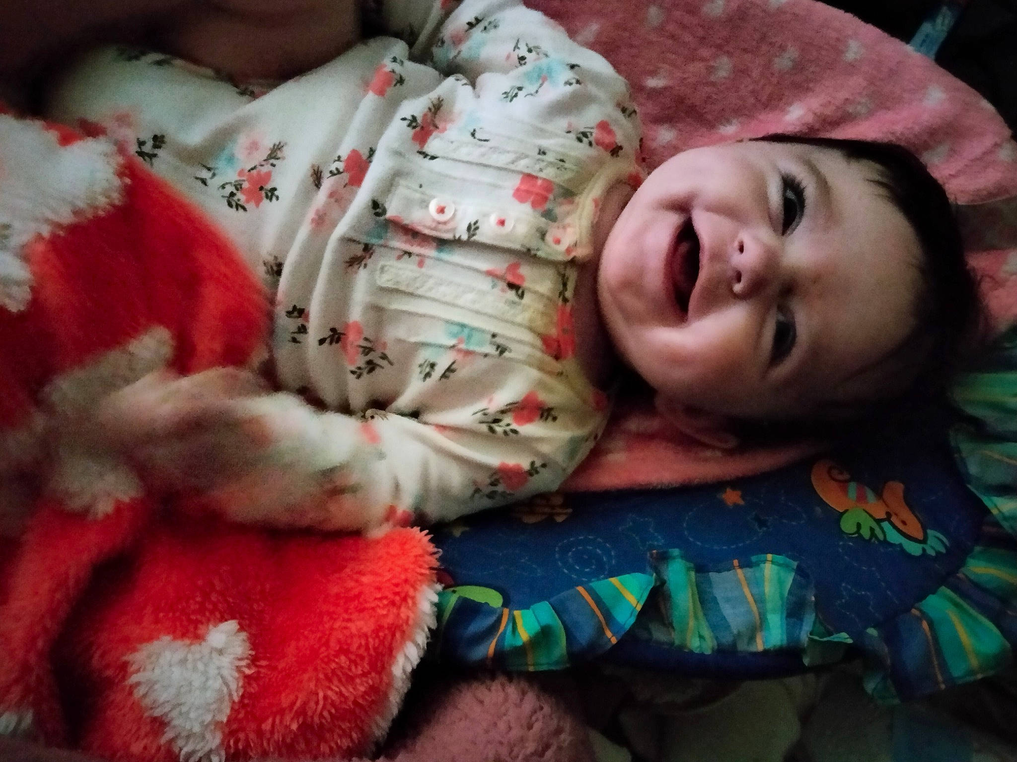 Veronica is registered to the contest to win money with this photo: baby, baby_toddler_clothing, cheek, child, comfort, grass, happy, human_body, iris, lip, mammal, mouth, nose, person, red, skin, sleeve, smile, textile, toddler