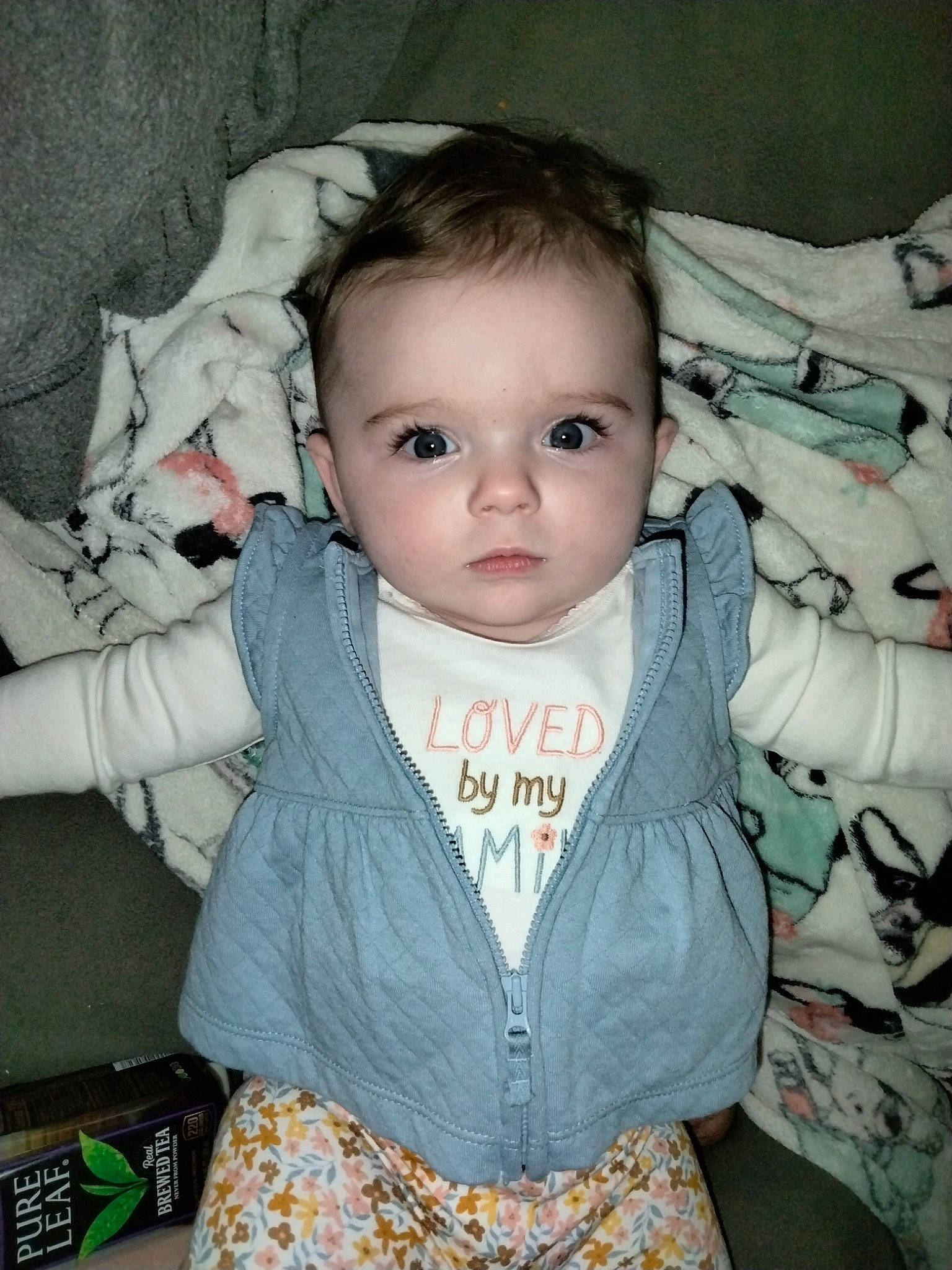 Veronica joined the competition — help win amazing prizes! arm, baby, baby_toddler_clothing, cheek, clothing, comfort, eyelash, face, flash_photography, hand, head, iris, lip, mouth, nose, organ, outerwear, person, skin, sleeve