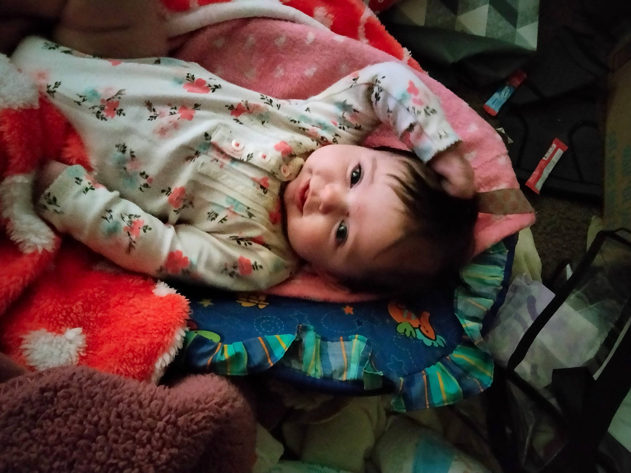 Veronica joined the competition — help win amazing prizes! baby, baby_toddler_clothing, cheek, child, comfort, fun, grass, happy, human, linens, lip, mammal, mouth, people, person, pink, room, sitting, skin, toddler