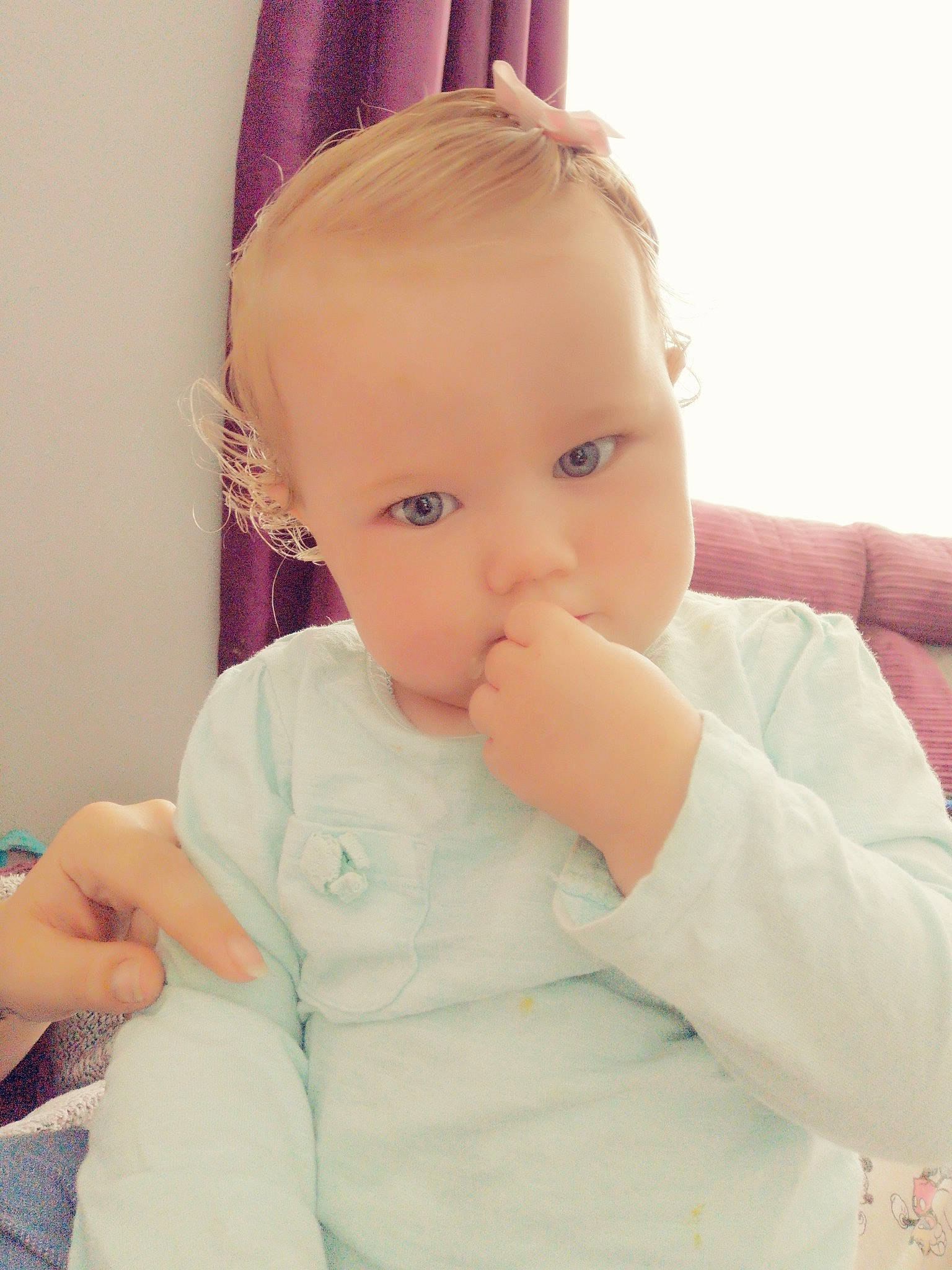 Thalia joined the competition — help win amazing prizes! arm, baby, baby_products, cheek, child, ear, eye, face, finger, forehead, hair, hand, head, lip, nose, person, pink, product, skin, smile