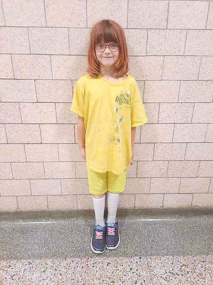 Isabella joined the competition — help win amazing prizes! baby_toddler_clothing, child, costume, denim, electric_blue, fashion_design, grey, human_leg, joy, knee, magenta, outerwear, pattern, person, sleeve, smile, sportswear, t_shirt, toddler, top