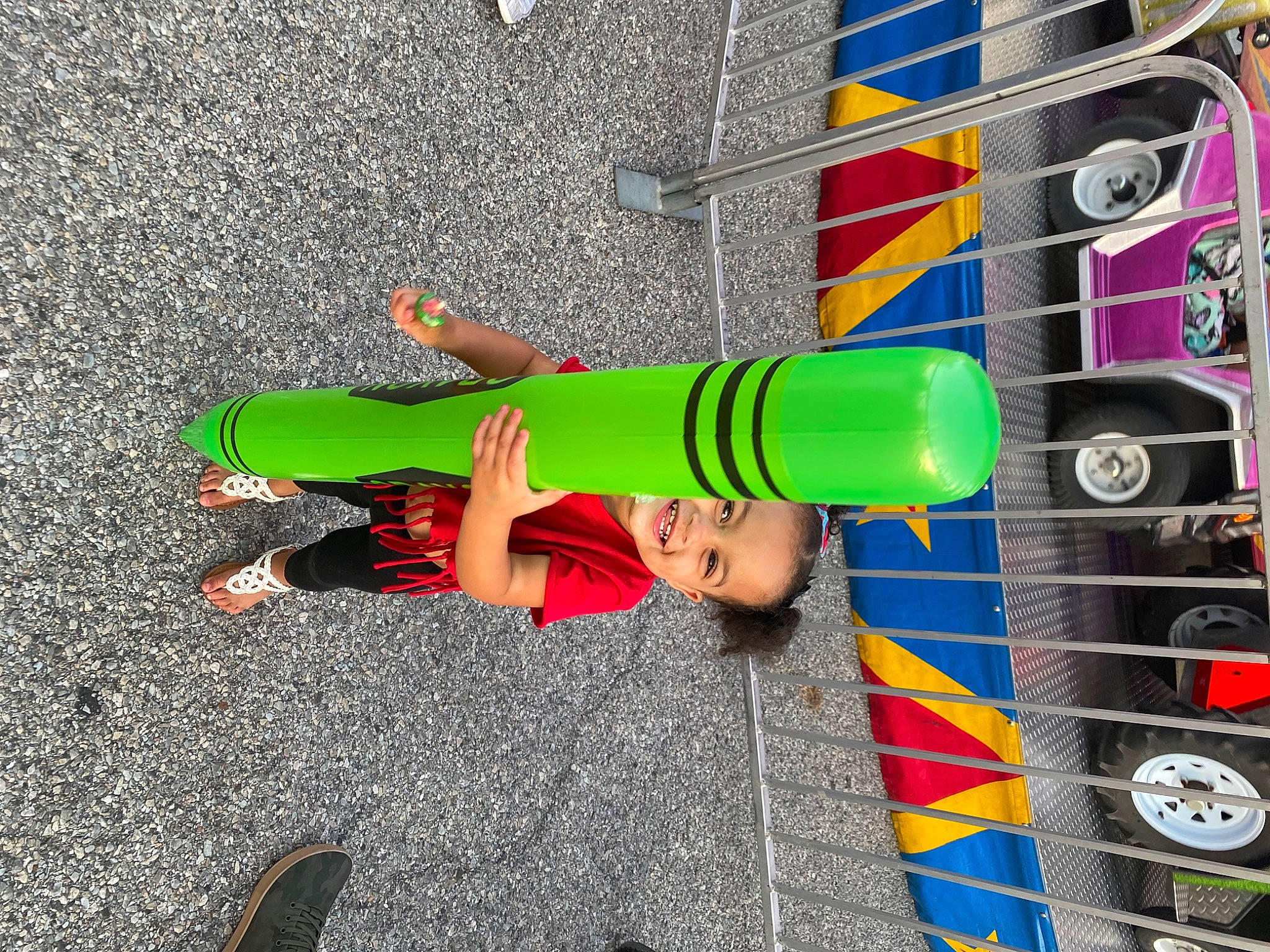 Kimber joined the competition — help win amazing prizes! asphalt, automotive_tire, child, city, electric_blue, fun, grass, human_leg, joy, leisure, magenta, pedestrian, person, play, recreation, road, road_surface, sidewalk, street, street_fashion