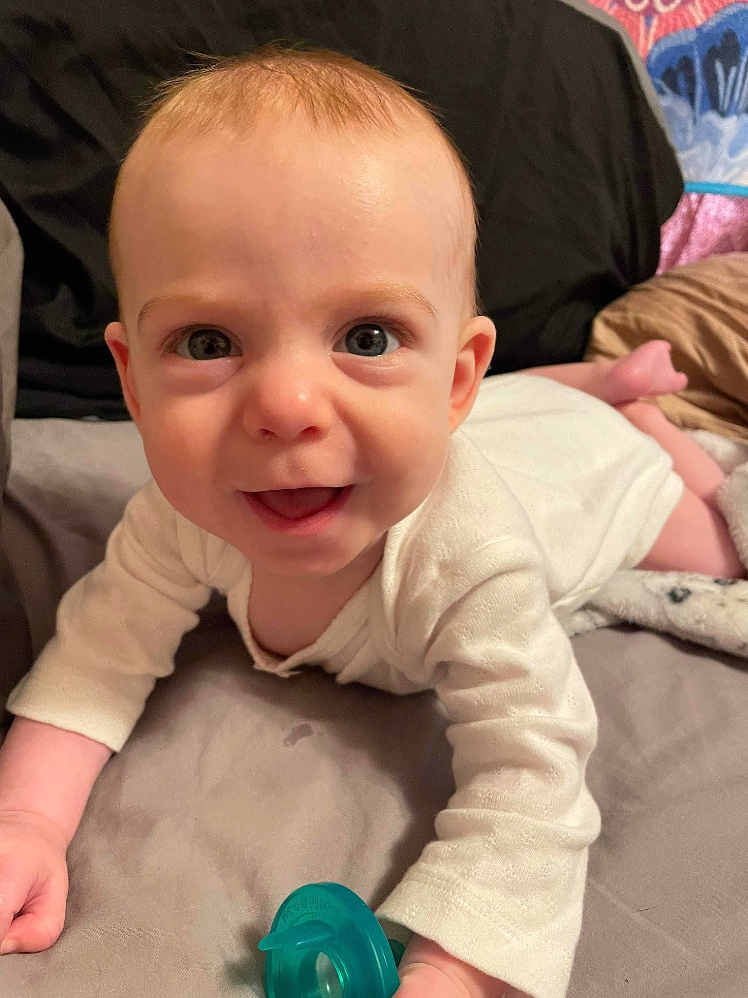 Sylvia joined the competition — help win amazing prizes! baby, baby_grabbing_for_something, baby_toddler_clothing, cheek, child, chin, comfort, eye, face, finger, fun, iris, mouth, nose, organ, person, skin, sleeve, smile, thumb