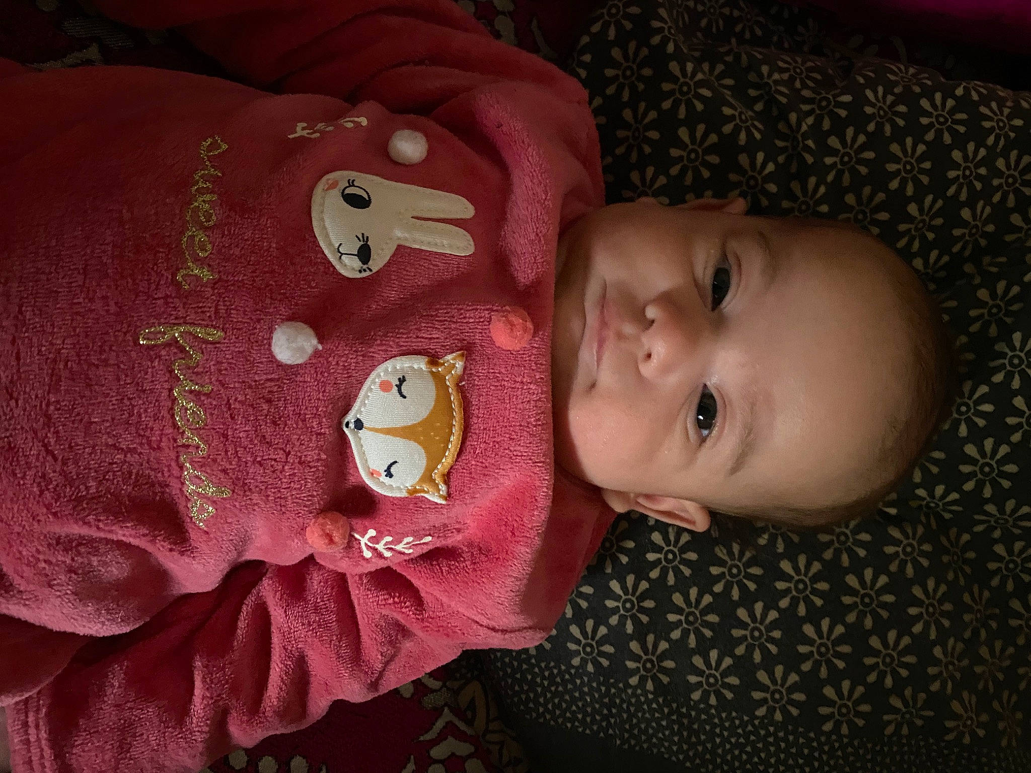 Assia participe au concours pour gagner de l'argent avec cette photo : baby, baby_products, baby_toddler_clothing, beauty, cheek, child, head, headgear, iris, lip, magenta, mammal, mouth, nose, organ, person, skin, sleeve, textile, toddler