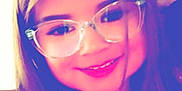 Kynsley joined the competition — help win amazing prizes! casual, child, childhood, cute, eyewear, face, fashion, girl, glasses, happy, head_and_shoulders, human, indoor, long_hair, person, pink_clothing, portrait, smiling, warm_lighting, young
