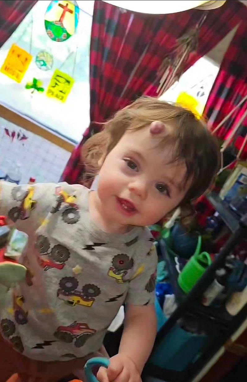 Cain is registered to the contest to win money with this photo: baby, baby_toddler_clothing, cheek, child, event, fun, happy, kindergarten, leisure, pattern, person, plaid, play, recreation, room, sitting, smile, t_shirt, tartan, toddler