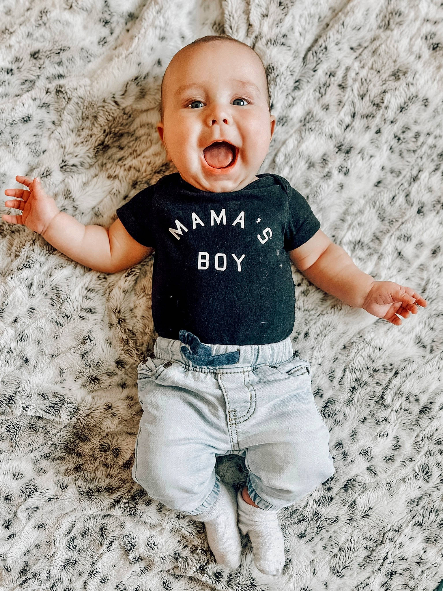Beckham joined the competition — help win amazing prizes! baby, baby_toddler_clothing, child, clothing, cool, facial_expression, fun, gesture, happy, pattern, people_in_nature, person, play, product, sleeve, smile, standing, stock_photography, t_shirt, textile