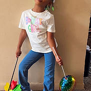 Syre joined the competition — help win amazing prizes! baton, child, clothing, face, female, footwear, girl, head, jeans, pants, person, photography, pingpong, pingpongpaddle, portrait, racket, shoe, sport, stick, t_shirt