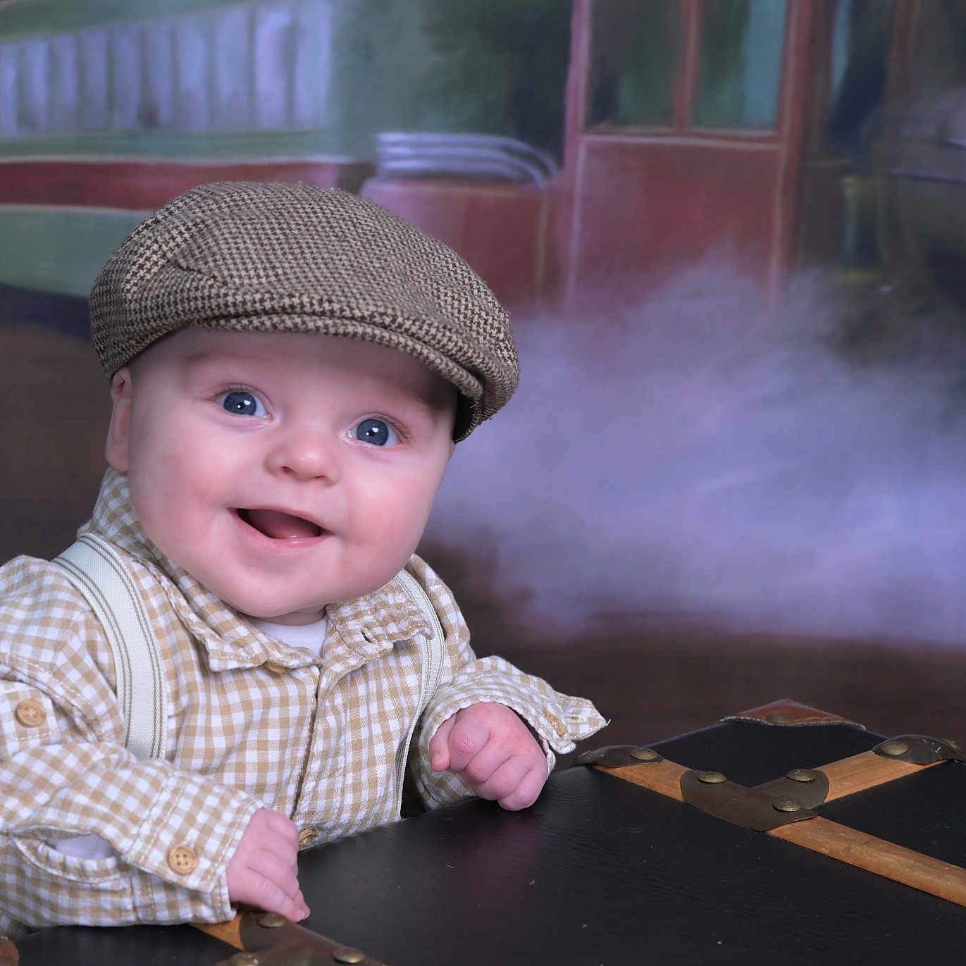 Paddy joined the competition — help win amazing prizes! baby, beanie, bodypart, cap, clothing, face, finger, hand, happy, hardwood, hat, head, person, photography, plywood, portrait, sitting, smile, sunhat, wood