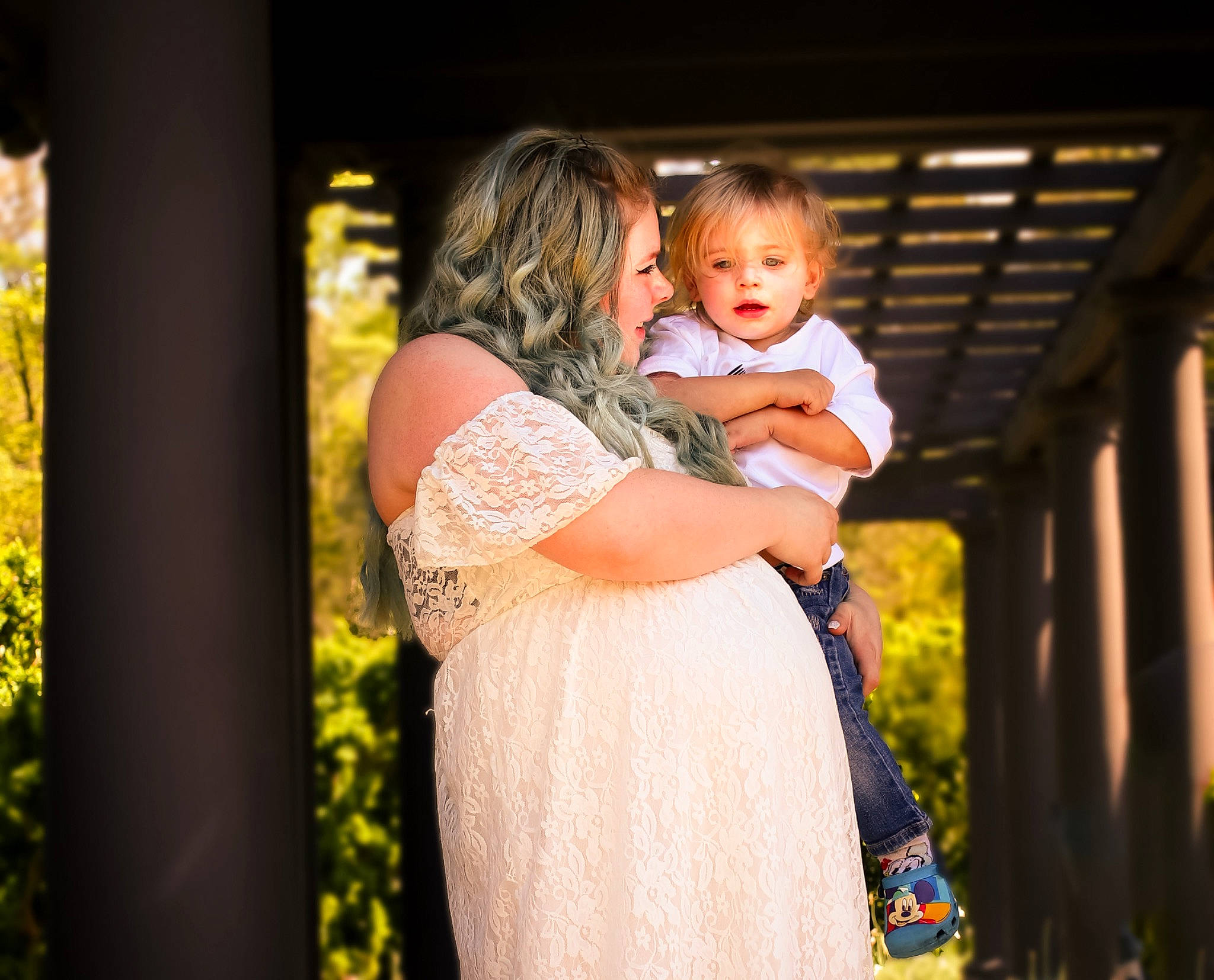 Donavan joined the competition — help win amazing prizes! abdomen, baby, blond, bridal_clothing, child, event, fashion_design, flash_photography, formal_wear, fun, gesture, gown, grass, happy, leisure, people_in_nature, person, plant, shoulder, toddler