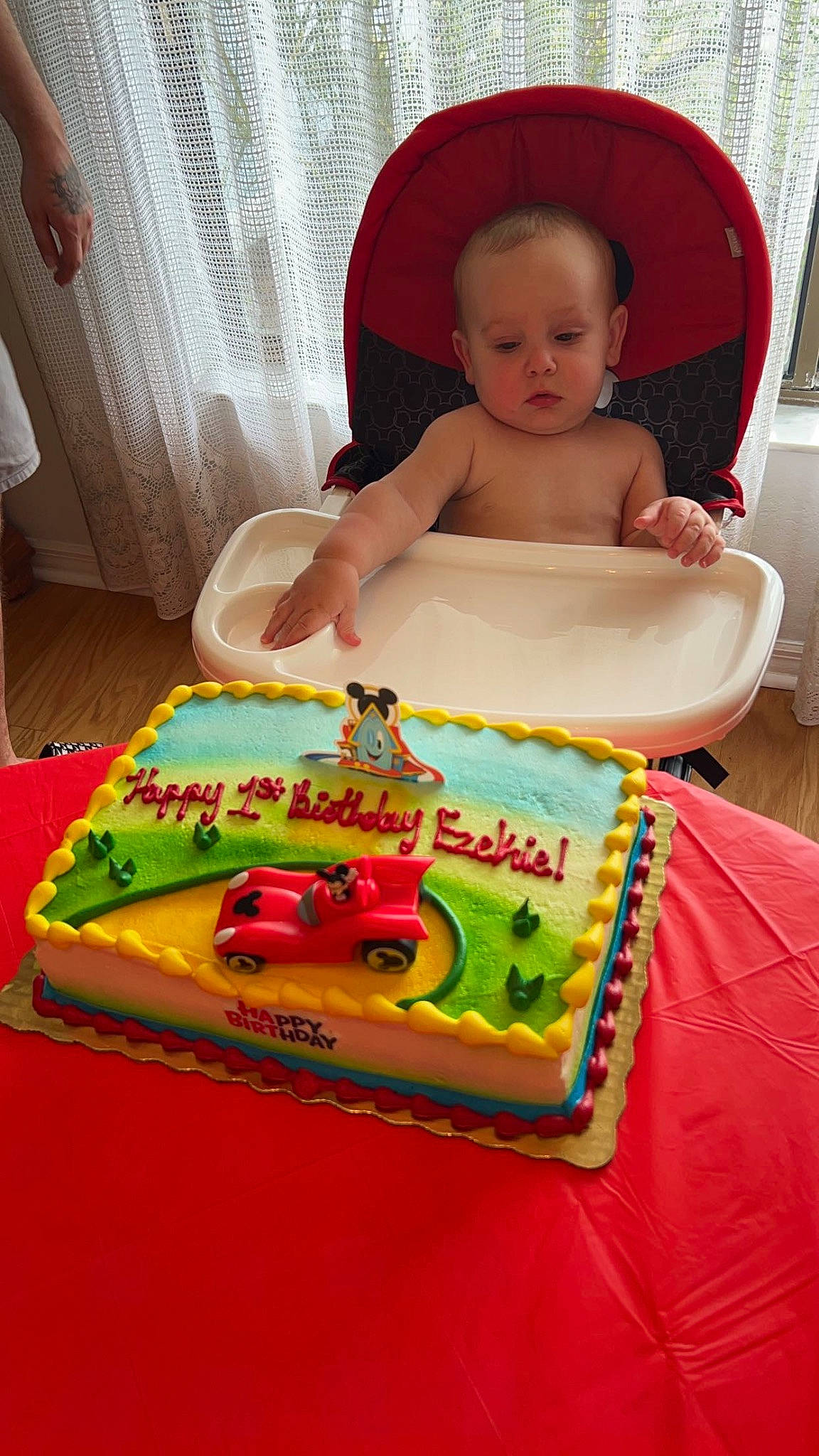 Ezekiel joined the competition — help win amazing prizes! baby, baked_goods, birthday, birthday_cake, cake, cake_decorating, cake_decorating_supply, chair, cream, cuisine, event, food, ingredient, orange, person, sharing, sugar_cake, sugar_paste, sweetness, table