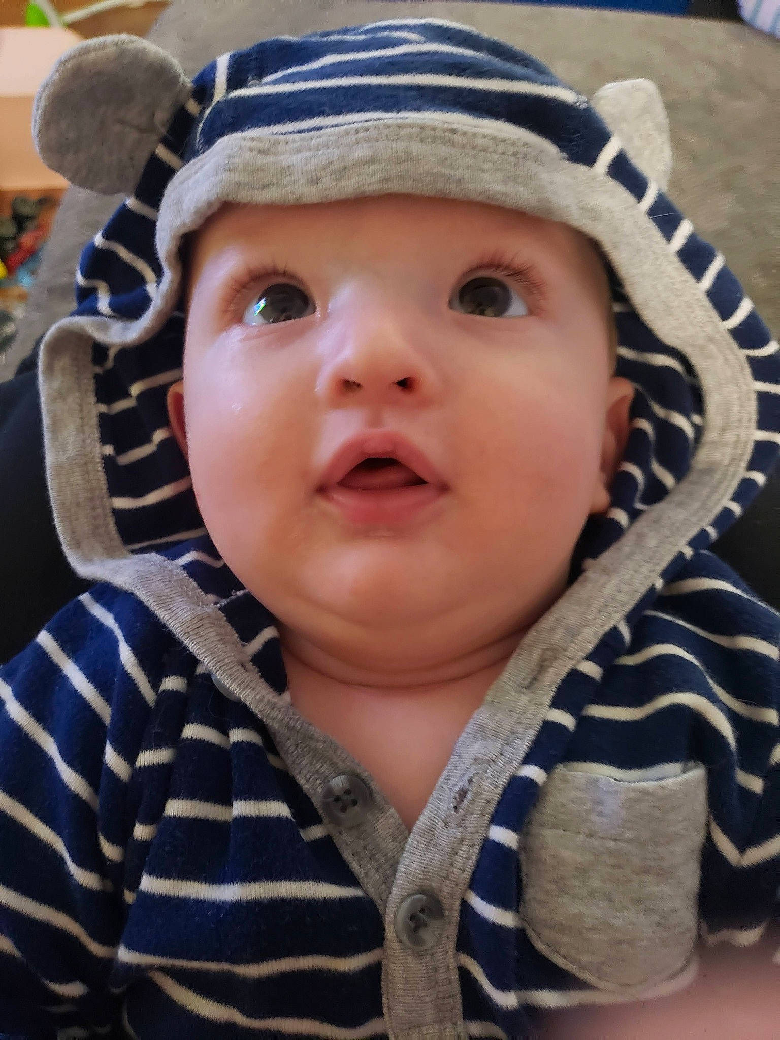 Gryffin is registered to the contest to win money with this photo: baby, cap, cheek, chin, clothing, cool, eye, eyebrow, happy, hat, head, headwear, iris, lip, mouth, nose, outerwear, person, skin, smile