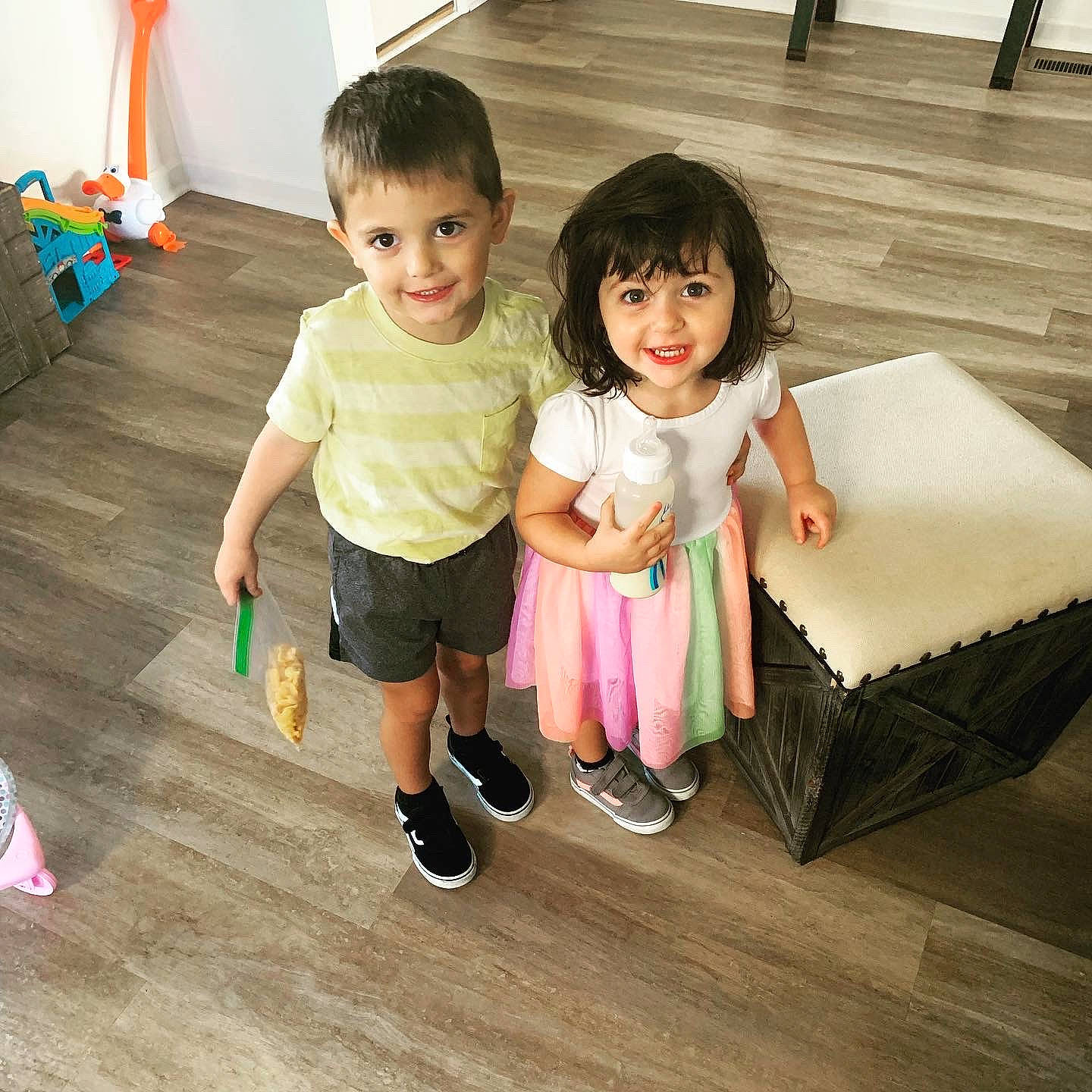 Ainsley joined the competition — help win amazing prizes! baby_toddler_clothing, event, face, finger, floor, flooring, fun, hair, hand, happy, hardwood, head, iris, joy, leisure, person, shoe, shorts, skin, smile