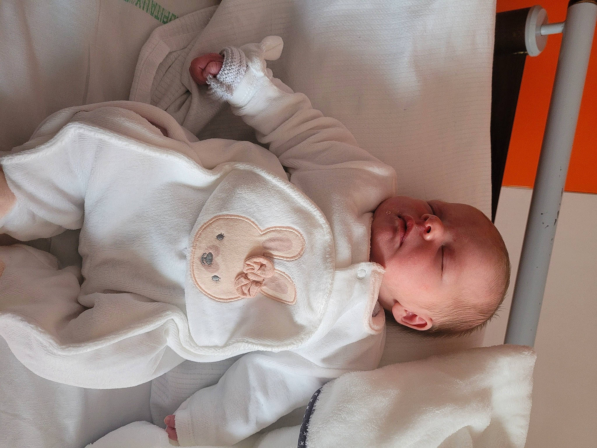 Freya participe au concours pour gagner de l'argent avec cette photo : baby, baby_products, baby_sleeping, baby_toddler_clothing, bed, bedding, bedtime, child, comfort, linens, mammal, nap, person, product, room, sleep, toddler
