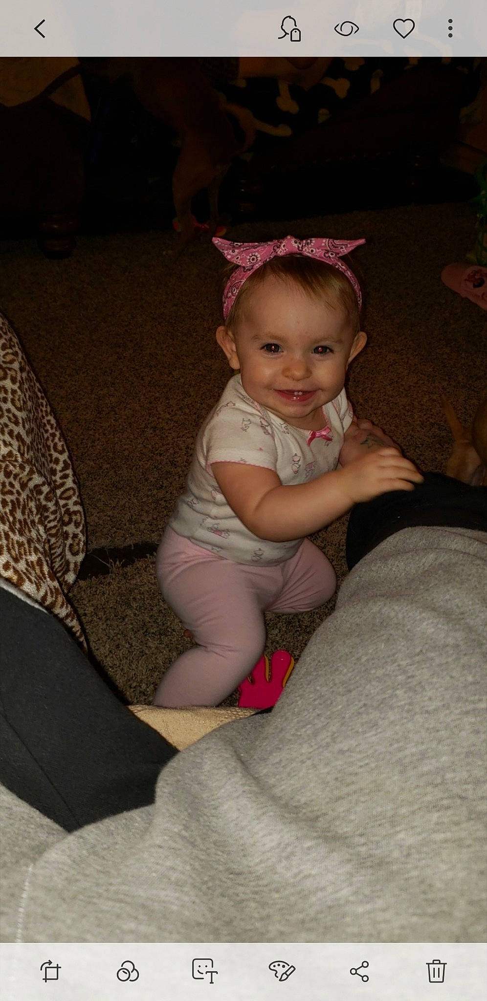 Kovie Luv joined the competition — help win amazing prizes! arm, baby, cheek, child, ear, eye, fun, head, headgear, joy, leg, person, pink, sitting, skin, smile, toddler