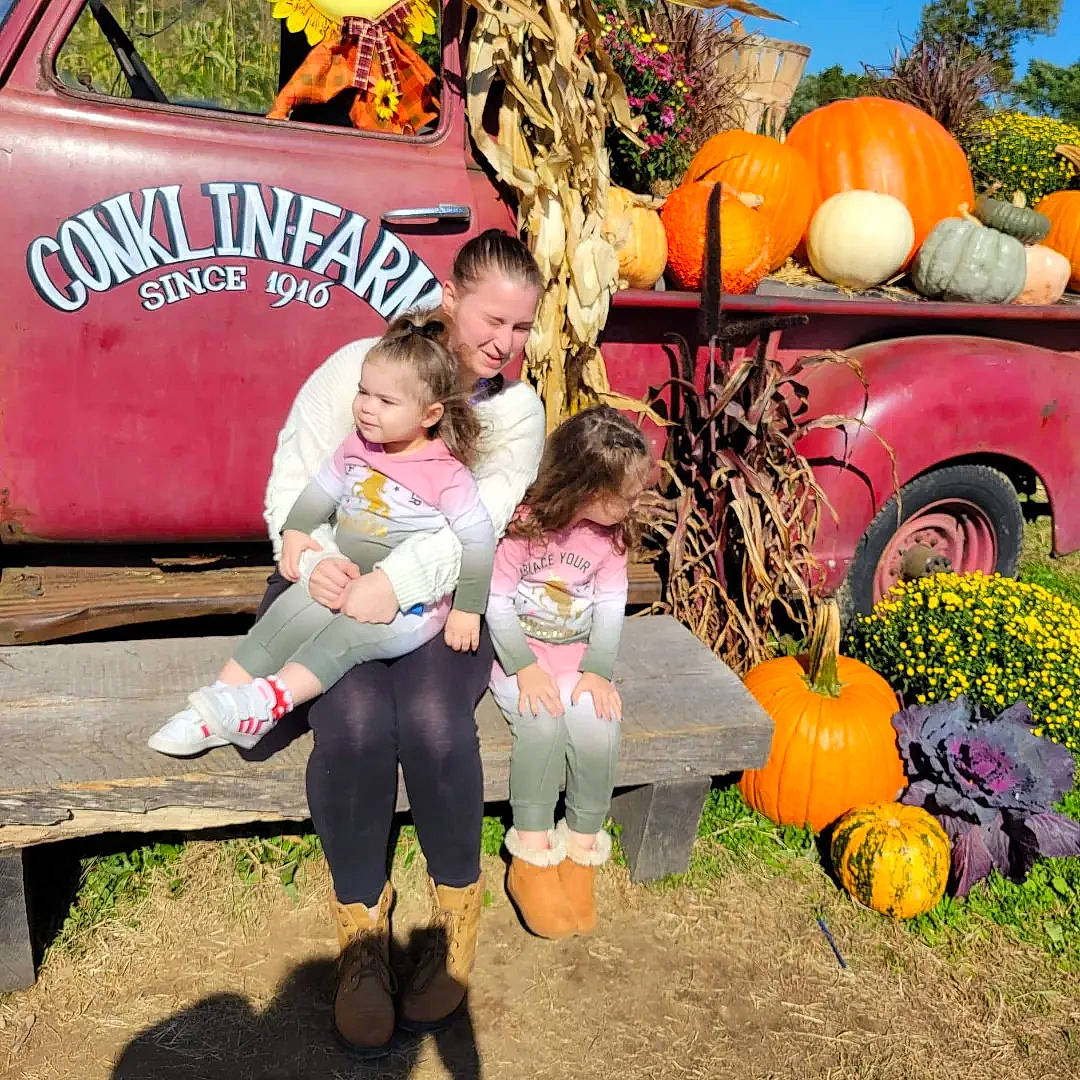 Gianna joined the competition — help win amazing prizes! calabaza, child, cucurbita, fun, gourd, grass, happy, leisure, natural_foods, person, plant, pumpkin, squash, summer, tire, toddler, vegetable, wheel, whole_food, winter_squash