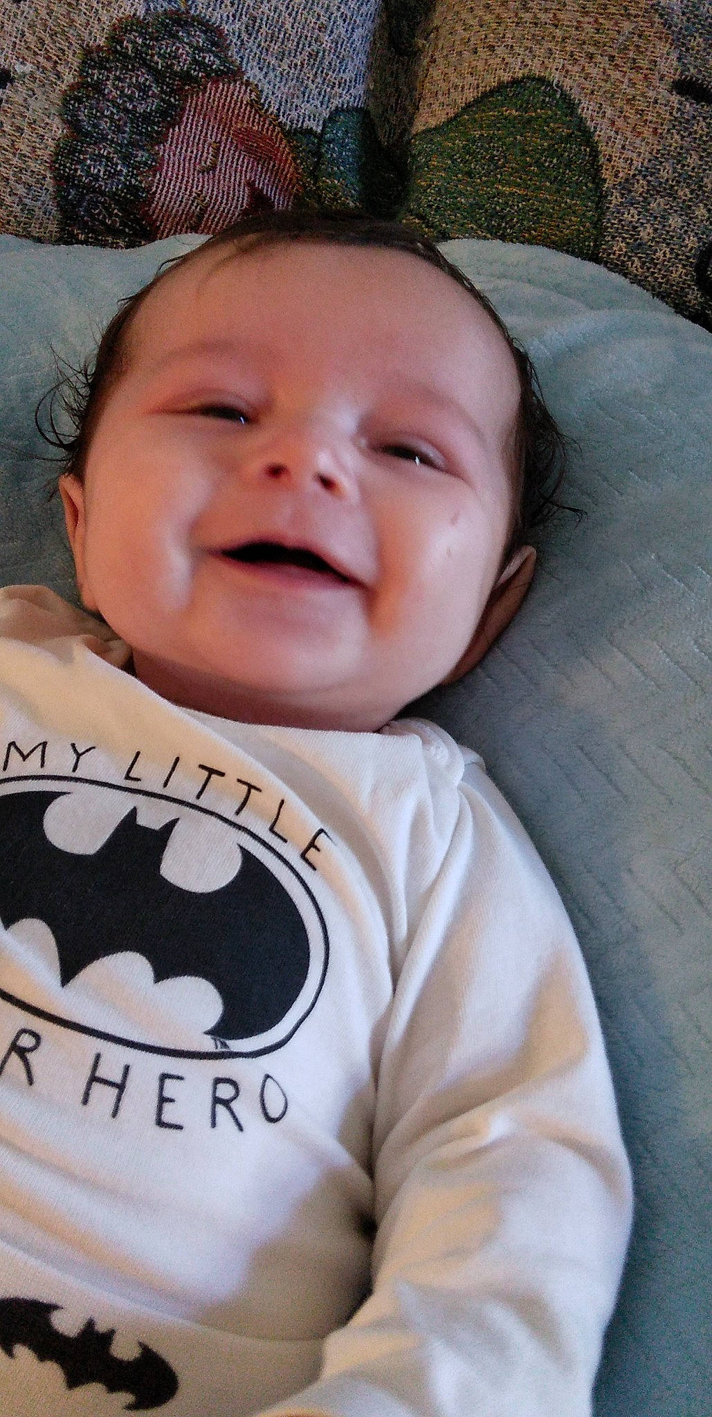 Jackson joined the competition — help win amazing prizes! baby, baby_toddler_clothing, cheek, chin, eye, eyebrow, facial_expression, hairstyle, happy, head, lip, mouth, neck, nose, person, product, skin, sleeve, smile, textile