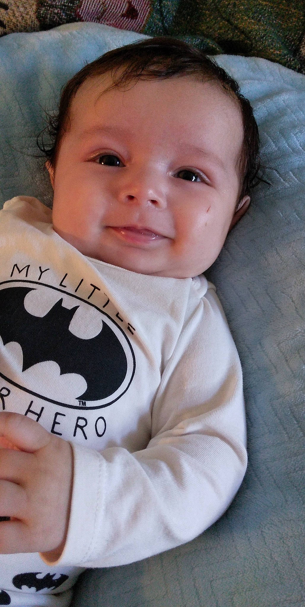 Jackson joined the competition — help win amazing prizes! baby, baby_toddler_clothing, carmine, cheek, child, eye, finger, happy, joy, mouth, nose, pattern, person, reptile, serpent, skin, sleeve, smile, snake, t_shirt
