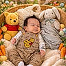 Liam is registered to the contest to win money with this photo: baby, sleeping, basket, plush_toy, winnie_the_pooh, bunny, easter_eggs, carrots, blanket, flowers, garden, soft_light, cute, outdoor, spring, child, toy, peaceful, nature, portrait